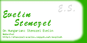 evelin stenczel business card